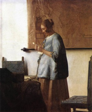  blau Kunst - Briefleserin in Blau Barock Johannes Vermeer